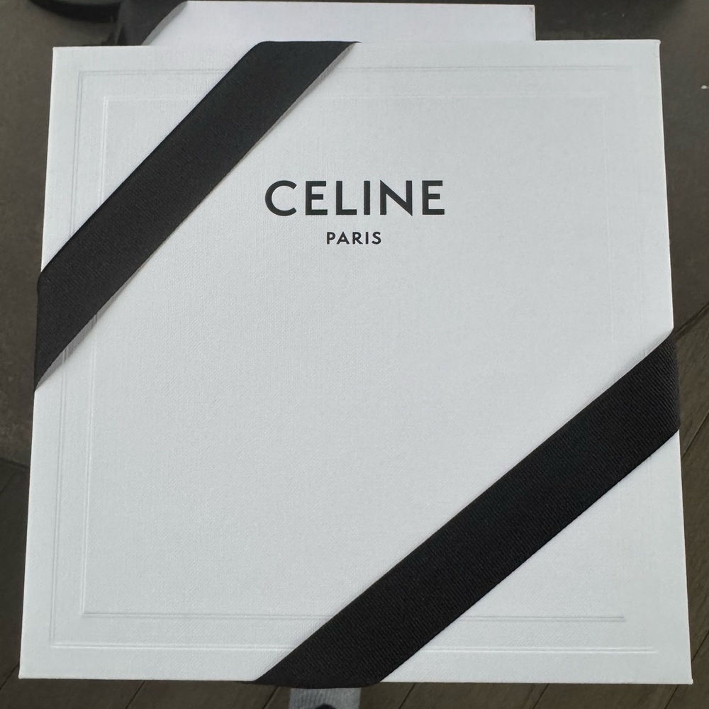 Celine White Box with Black Ribbon (8.5 x 8.5)